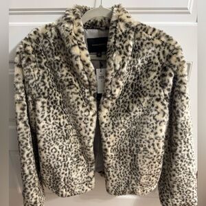 Banana Republic Women's Faux Fur Animal Print Jacket